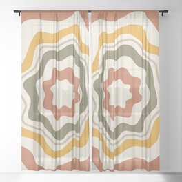 boho floral - multi 1 Sheer Curtain