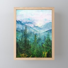 Spring Mountainscape Framed Mini Art Print