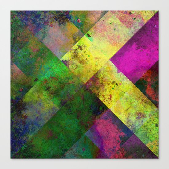 Dark Diamonds - Textured, patterned painting Canvas Print