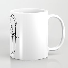 Single Line Elephant - Black Color Palette Coffee Mug