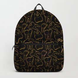 Teeth - Gold Line (Black) Backpack