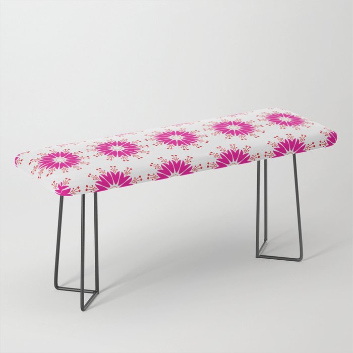 Flowers Abstract Pattern Design Mini Art Print Bench