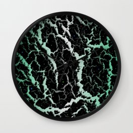 Cracked Space Lava - Mint/White Wall Clock
