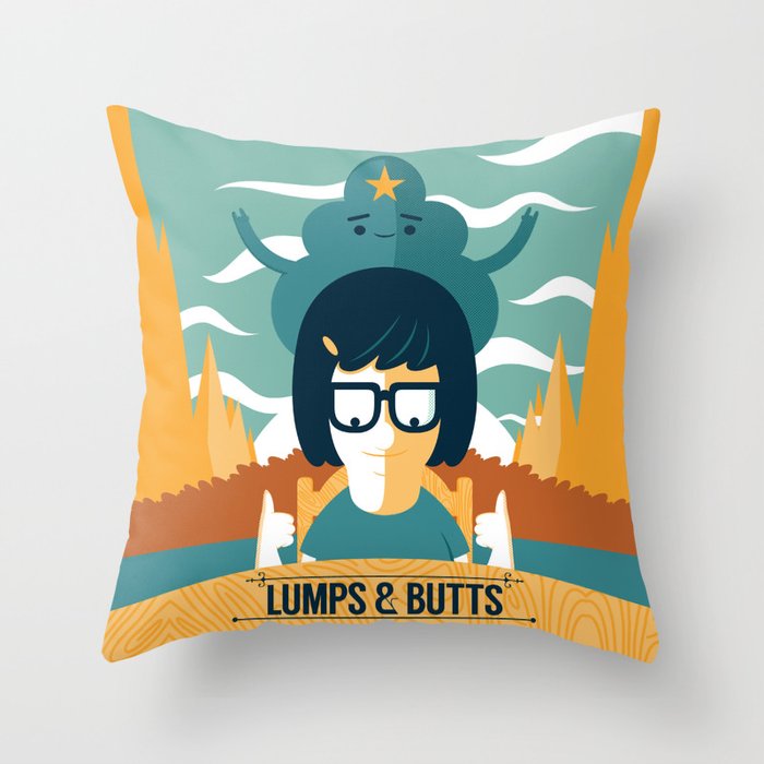 Lumps & Butts Throw Pillow