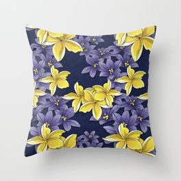 Complementary flowers Throw Pillow