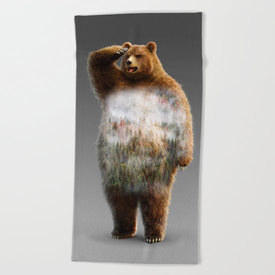 Chill Bear Beach Towel