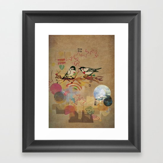 Two Little Birds Framed Art Print