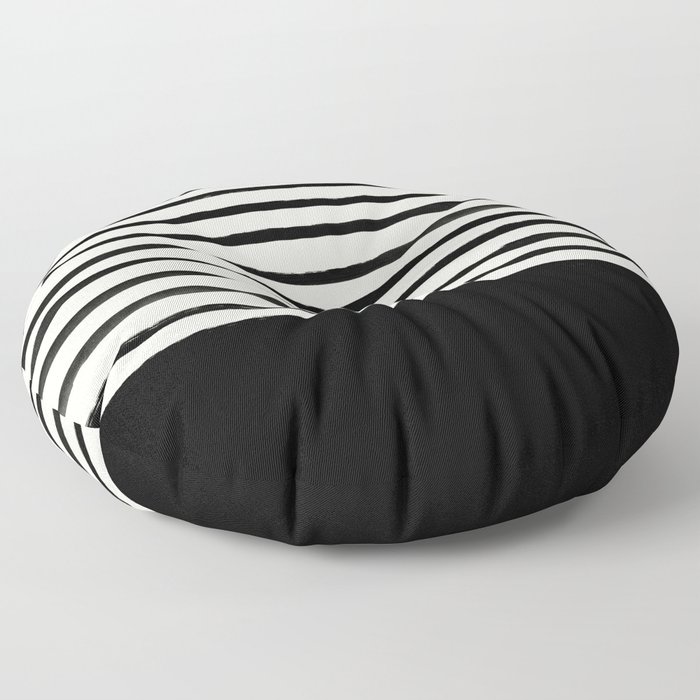 Black x Stripes Floor Pillow