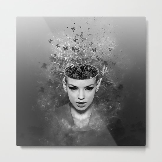 I walk alone to find the way home Metal Print