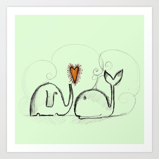 Love is in the air Art Print