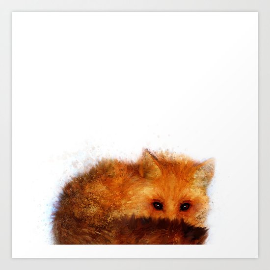 Shy Red Fox Art Print