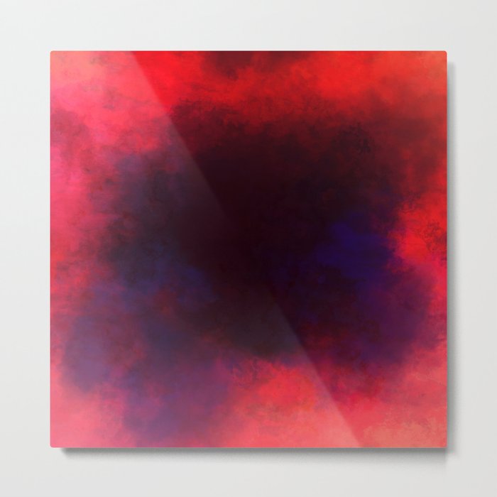 Bright hot red and black center Metal Print