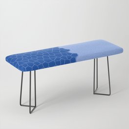 Blue Jeans Stained Glass Modern Sprinkled Collection Bench