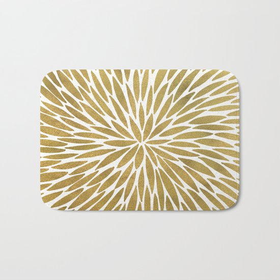 Golden Burst Bath Mat