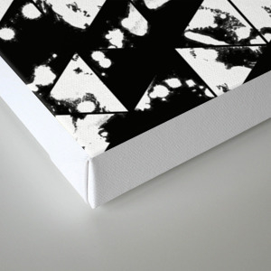 Splatter Triangles Black And White Abstract Paint Splat