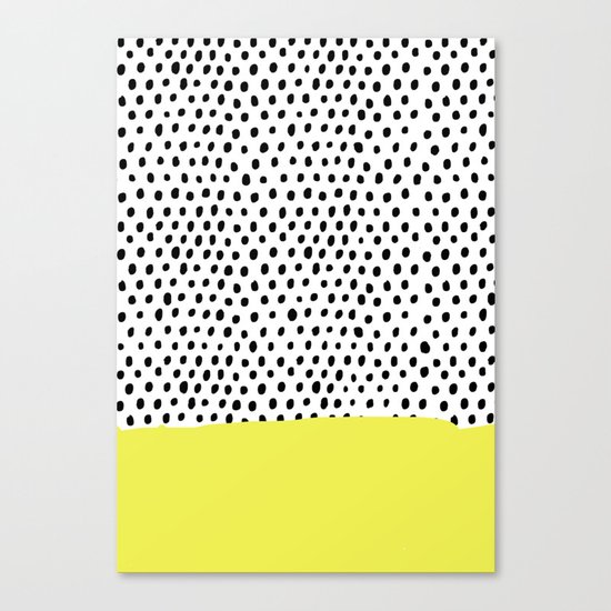 Polka dot rain dip Canvas Print