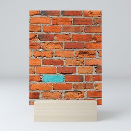 Blue Brick in the Wall Mini Art Print