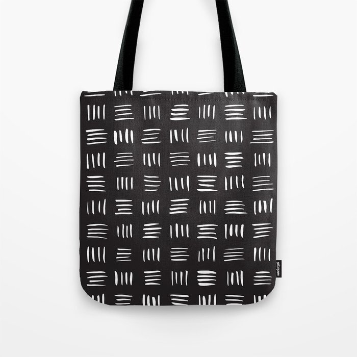 Lines on Lines // White Tote Bag