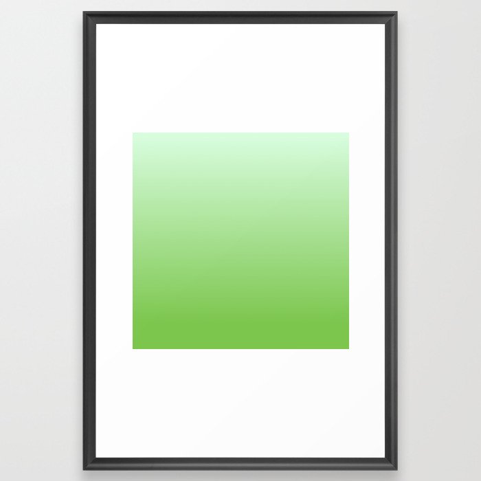 GREEN GRADIENT Framed Art Print