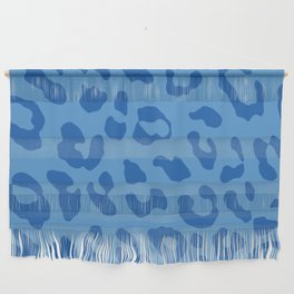 Leopard Print Pale Blues  Wall Hanging
