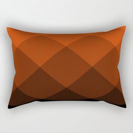 Orange to Black Ombre Signal Rectangular Pillow