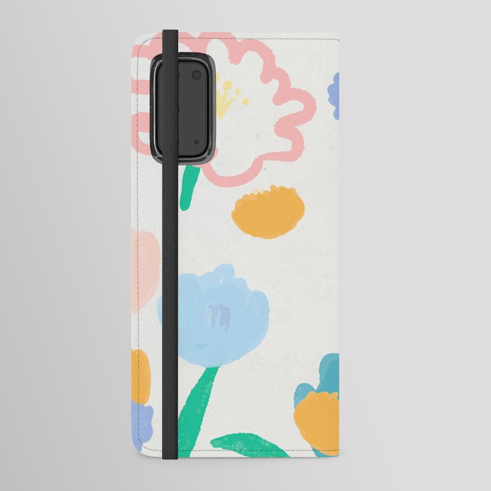 Hand Drawn Floral Pattern Android Wallet Case