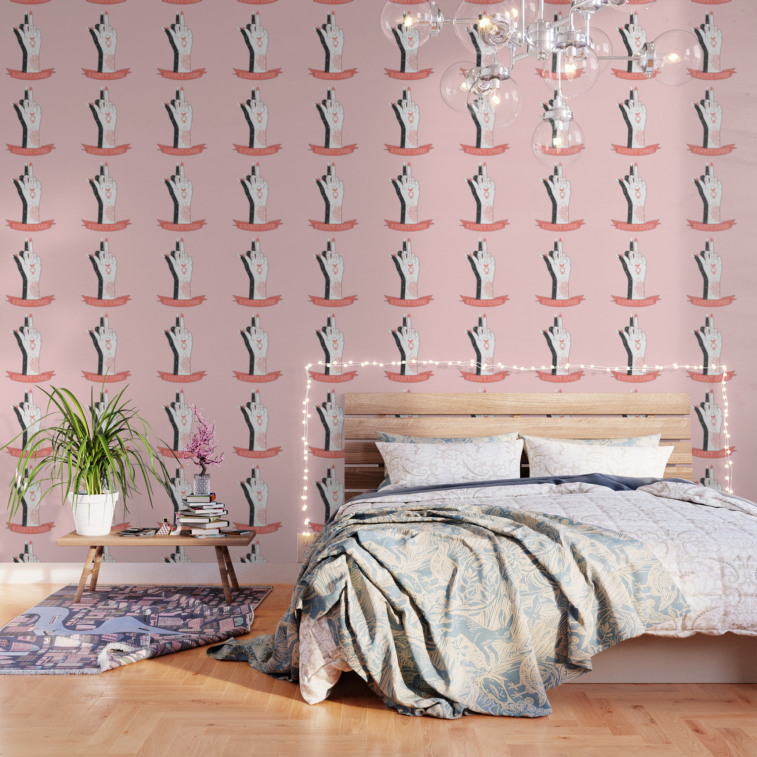 I Don T Care Wallpaper By Cafelab Society6