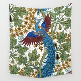 Fig and Peacock by Walter Crane Wall Tapestry