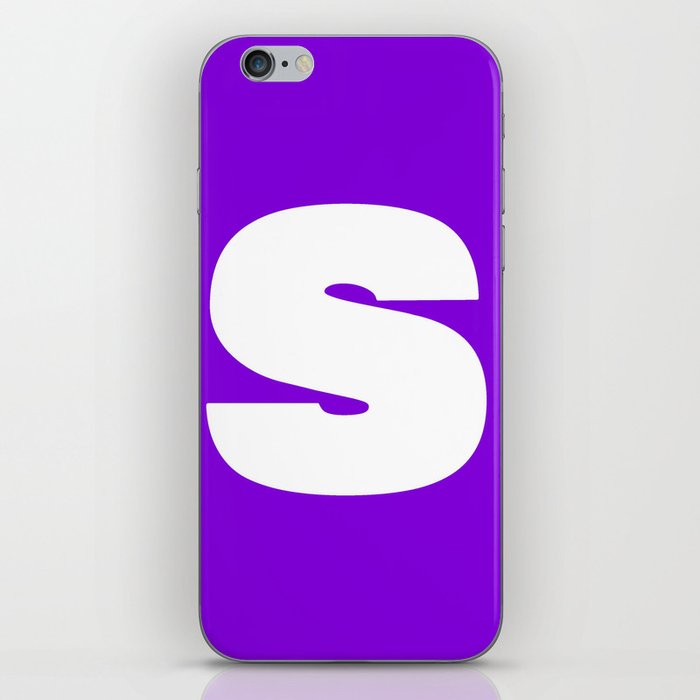 s (White & Violet Letter) iPhone Skin