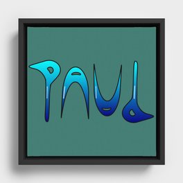 Paul (Ambigram) Namendreher Framed Canvas