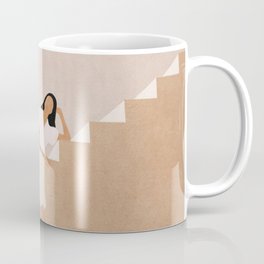 Girl Thinking on a Stairway Coffee Mug
