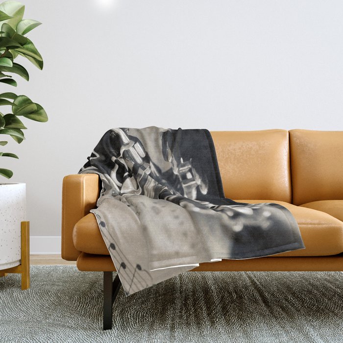 Clarinet Throw Blanket