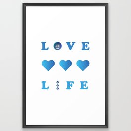 Love Life Three Hearts JK 2023 Framed Art Print
