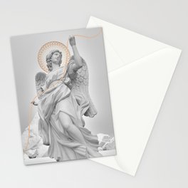 No1 in White Antique Statues Trio Stationery Card