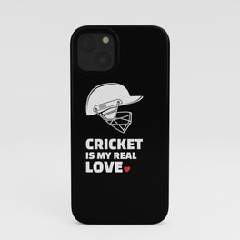 I love cricket Stylish cricket silhouette design for all cricket lovers. iPhone Case