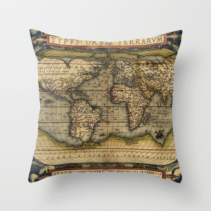 Old World Map Print From 1564 Throw Pillow By Mariannamills Society6