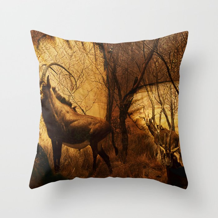 Diorama :: Antelope Throw Pillow