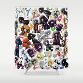 A Plethora of Perfect Poodles Shower Curtain