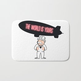 The World Is Yours Bath Mat | Theworldisyours, Monopoly, Digital, Pattern, Black And White, Scarface, Graphicdesign, Graphite, Typography 