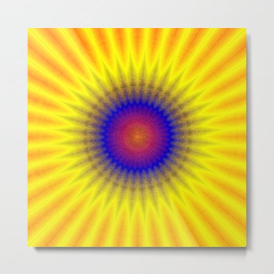Mandala Art Sunshine Metal Print