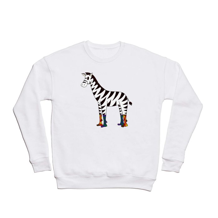 Zebra Socks Crewneck Sweatshirt