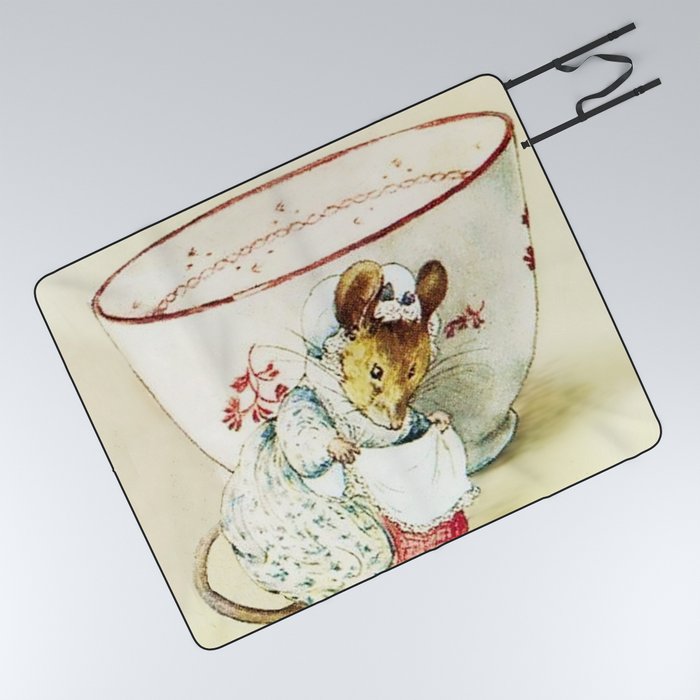 “Mouse Seamstress and Teacup” by Beatrix Potter Picnic Blanket