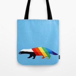 Rainbow Badger Tote Bag