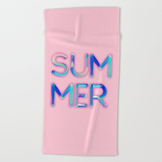Pink Summer Beach Towel