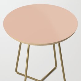 Pastel Apricot Orange Solid Color Pairs PPG Starfish PPG1069-3 - All One Single Shade Hue Colour Side Table
