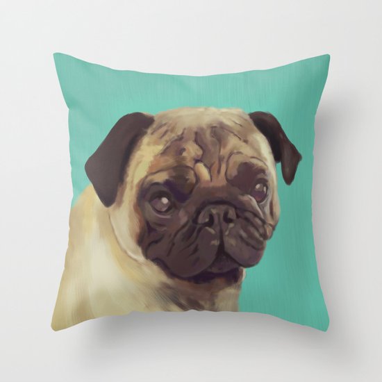 PUG! Throw Pillow