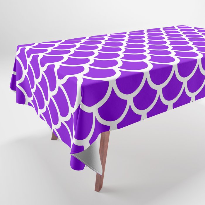 Scales (White & Violet Pattern) Tablecloth