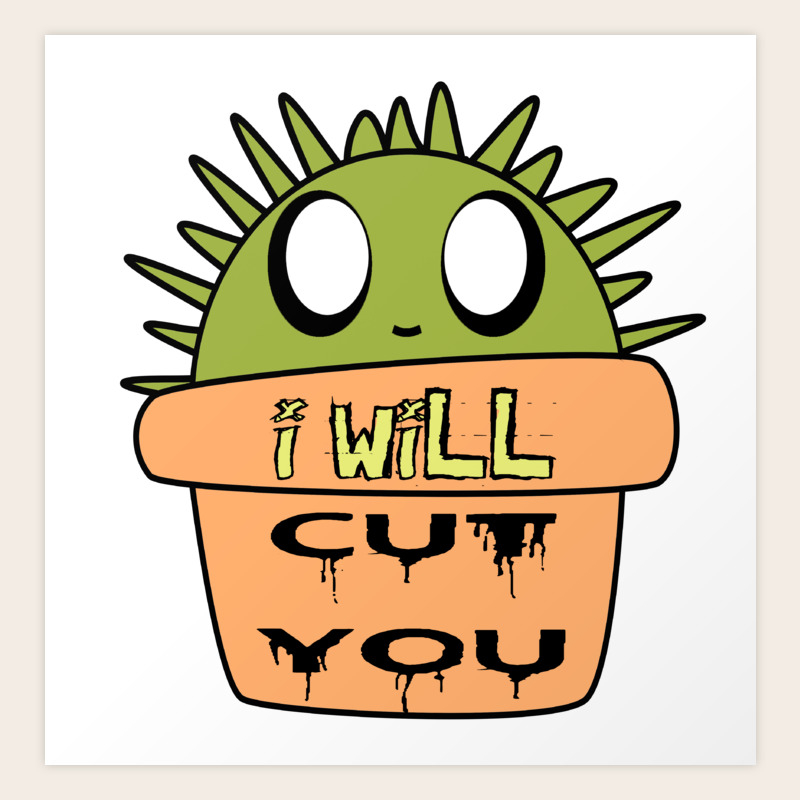 Spikey Pete The Goru Kawaii Cactus Art Print By Squidgykawaii Society6