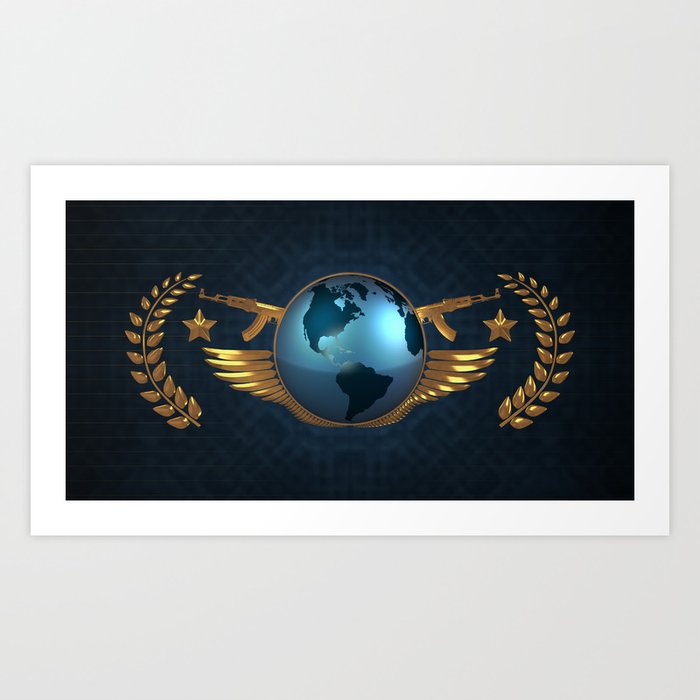 CS GO The Global Elite (Simple/Background) Art Print