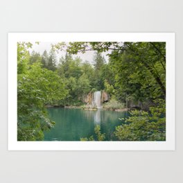 An oasis of green in Croatia | The beauty of the Plitvice Lakes | A breathtaking view of the mountains Art Print